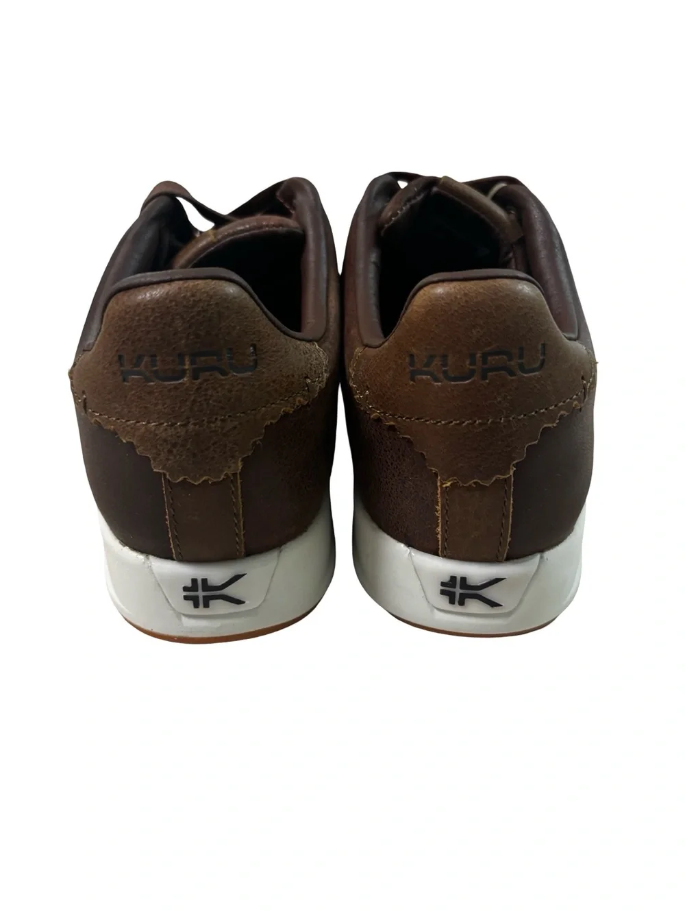 KURU Roam Shoes Mens Size 8 Clove Brown Leather Comfort Walking Sneakers Casual